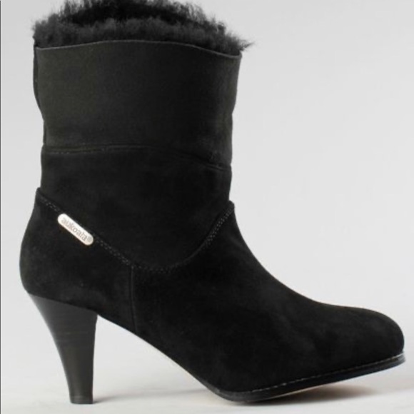 Aukoala Australia Grace Black Suede Boots - Picture 2 of 12